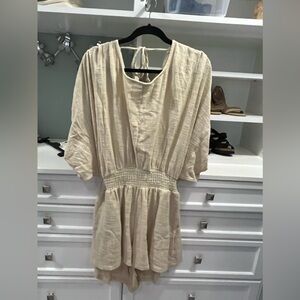 Free people open back romper